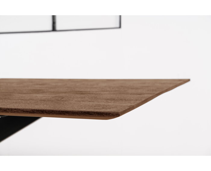 Eettafel Florence rechthoek facetrand 200x100 cm gezandstraald - Bruin