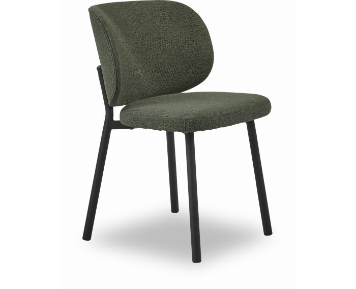Eetkamerstoel Swan boucl&eacute; - Forest green