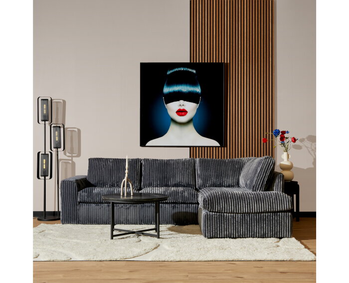 MySofa Teddy | 2,5 zits + Divan Rechts | Antraciet