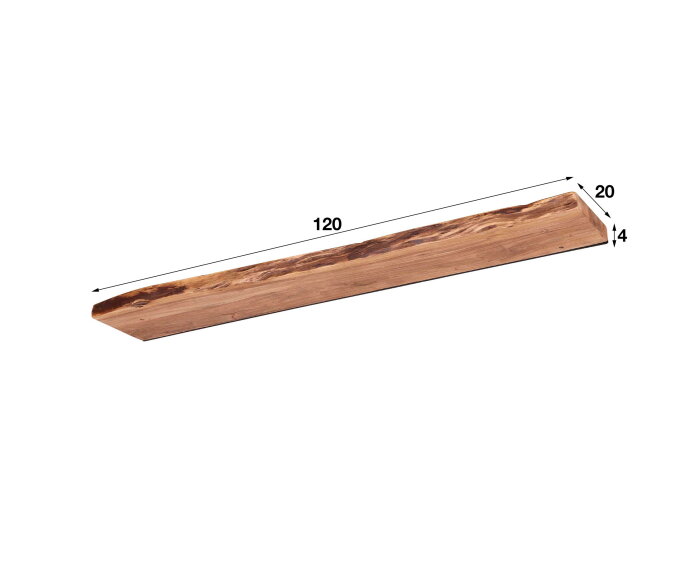 Wandplank Edge 120 cm Acacia - Naturel