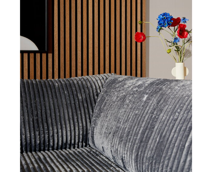MySofa Teddy | Divan Links + 2,5 zits | Antraciet