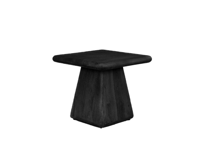 Asti Bijzettafel vierkant zwart 60 cm
