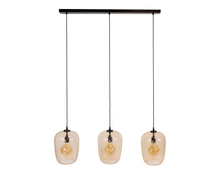 Hanglamp Python 3L - Amber glas