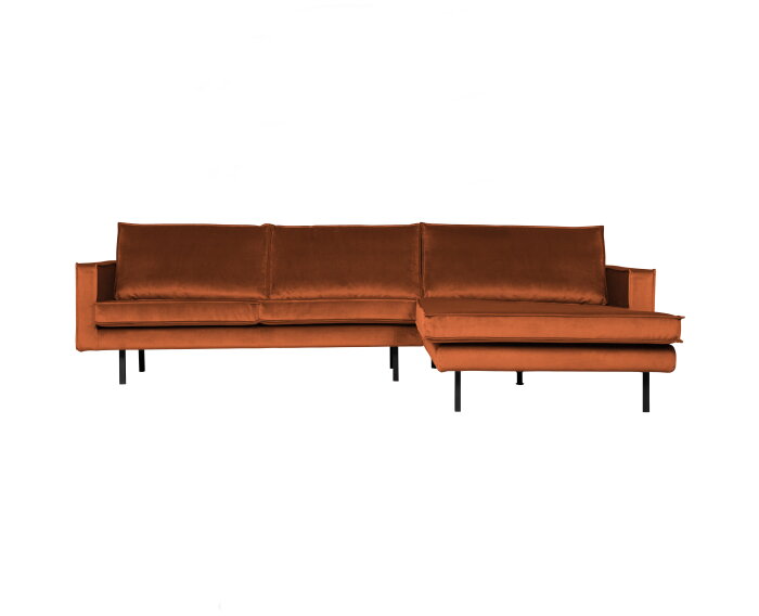 Rodeo Chaise Longue Rechts Velvet Roest - BePureHome