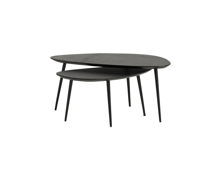 Salontafel set Flare - Zwart | Mangohout