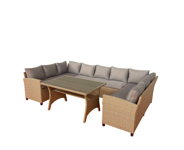 Loungeset Ventura 9-zits -  Poly Rattan - Tuinset