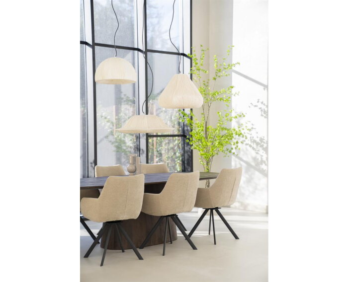 Eetkamerstoel Bliss met armleuning - taupe | BY-BOO