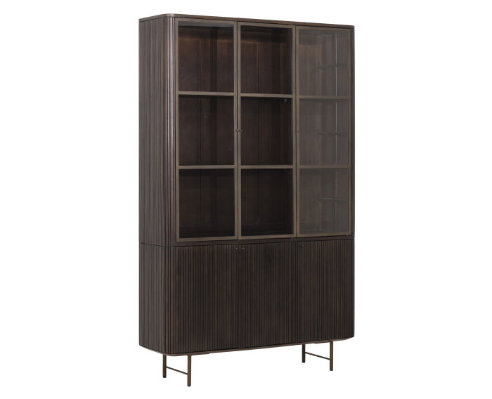 Showcase Maroon, 2x3 doors,210x130x40 cm, mahogany