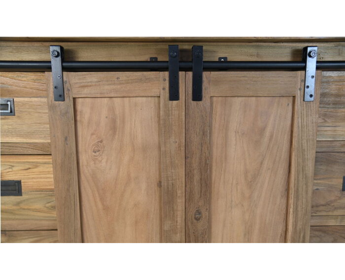 Dressoir Blackburn 2 deurs - 140x42x86 - Teak - Naturel