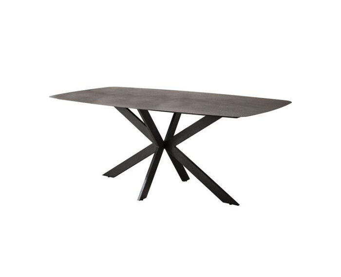 Eetkamertafel rough metal spider frame - Antraciet