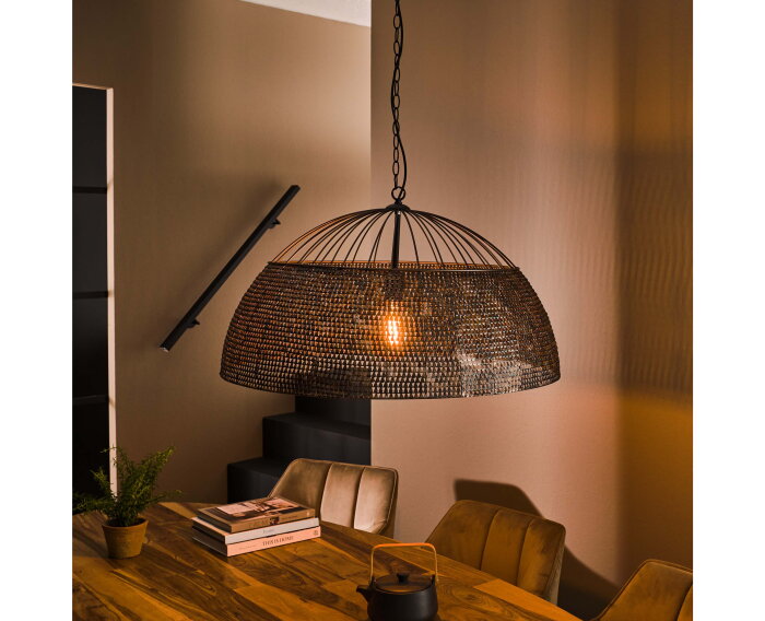 Hanglamp &Oslash;80 armor - Zwart bruin