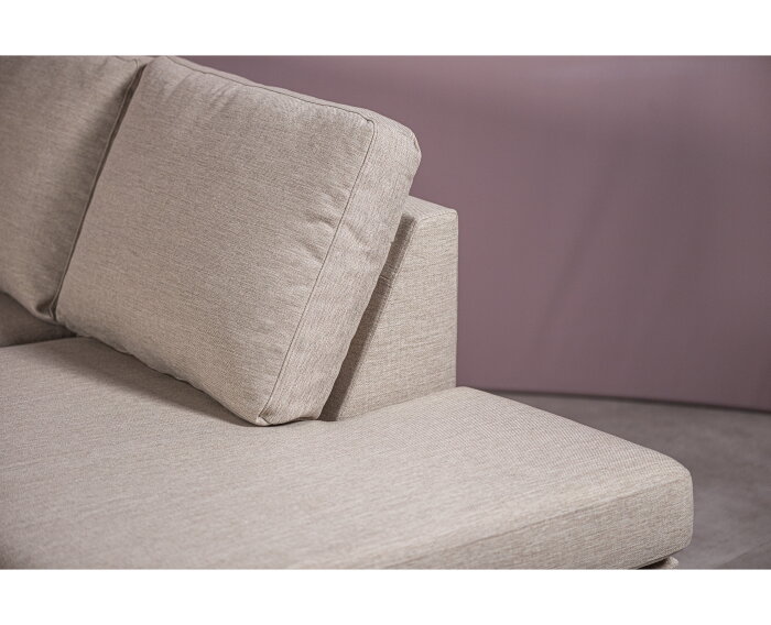 Hoekbank Eleven rechts By-OLAF – Stof Inari 22 Beige – Moderne 3-zits hoekbank - 285x199 cm