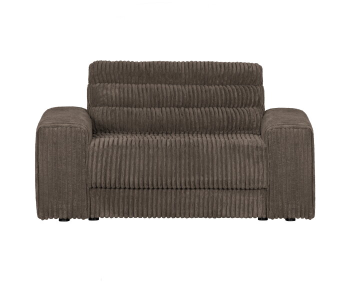 Date Loveseat Grove Ribstof Mud - BePureHome