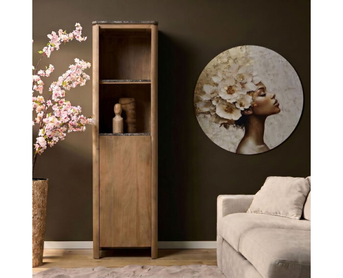 Boekenkast Dallas Naturel Mangohout 55 cm