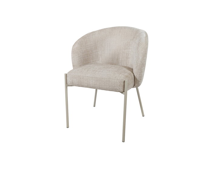 Eetkamerstoel Adele - beige poten - Cremona - Taupe 04 - Star Collection