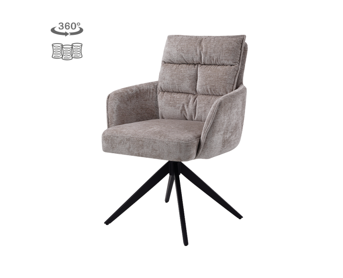 Tower Living Rosora Armstoel - HZ6068-04 beige (draaibaar)