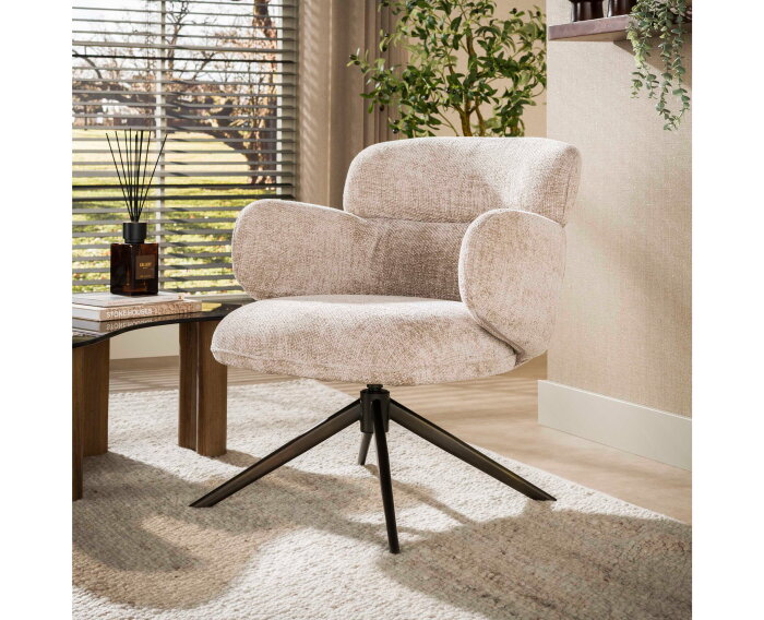 Fauteuil Flex draaibaar - Hoven zand-bruin