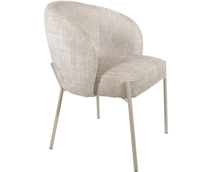 Eetkamerstoel Adele - beige poten - Cremona - Taupe 04 - Star Collection