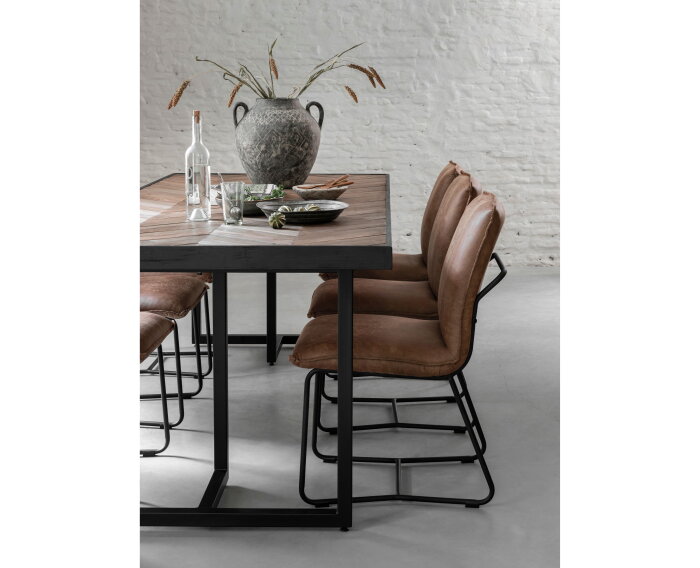 Dining table Criss Cross rectangular,78x240x100 cm, mixed wood