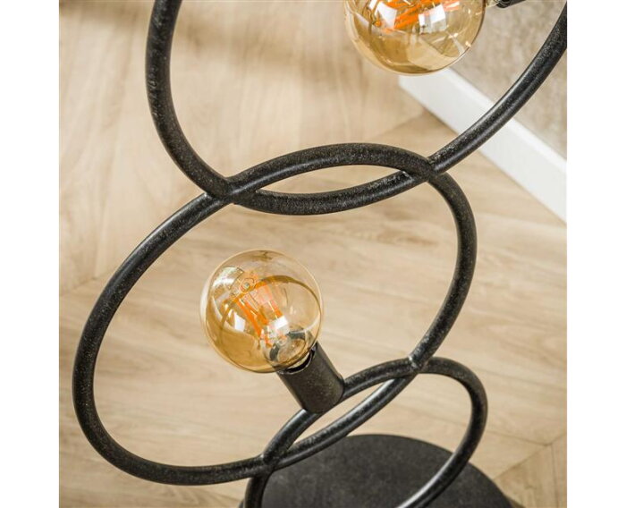 Vloerlamp 3L loop - Artic zwart