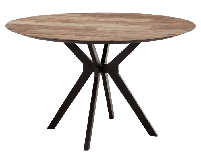 Eettafel Metropole rond teakhout &Oslash;130 cm