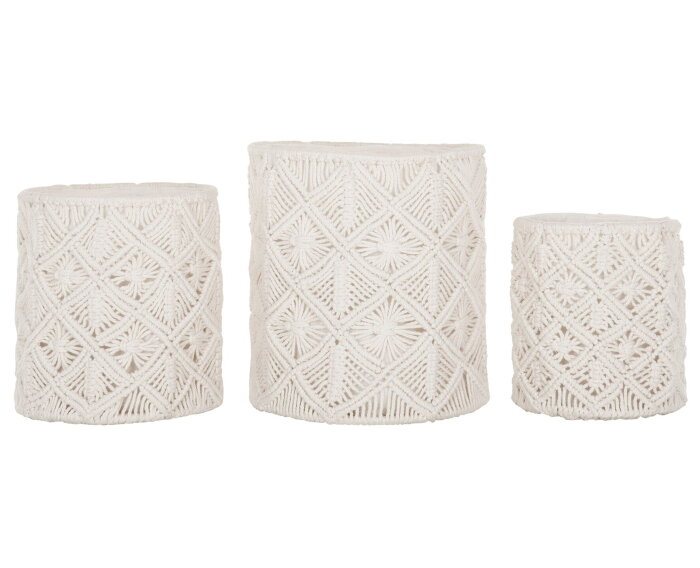 Baskets Boho, set of 3,24x&Oslash;20 cm / 28x&Oslash;25 cm / 34x&Oslash;30 cm