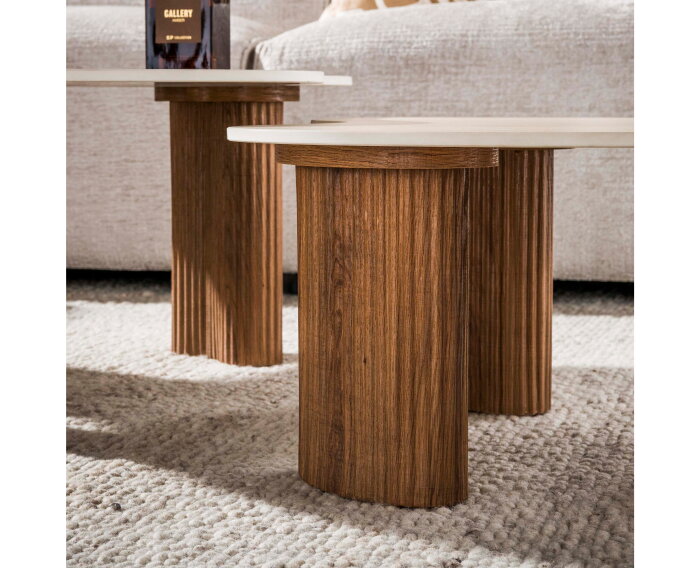 Salontafel Ceramo aperto set/2 - 3D keramiek travertin