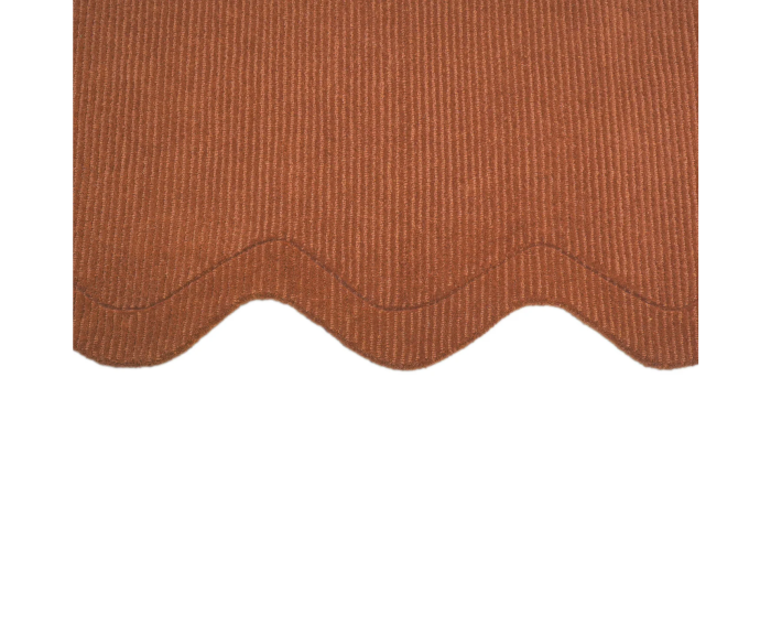 by fonQ Scallop Vloerkleed - Wine Red - Organisch - 120 x 170 cm