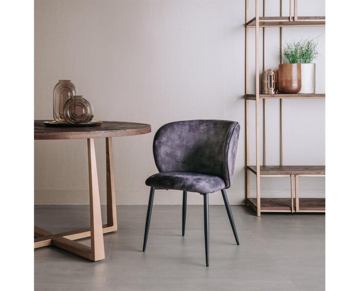 Perano Stoel - fabric Adore 29 Dark grey