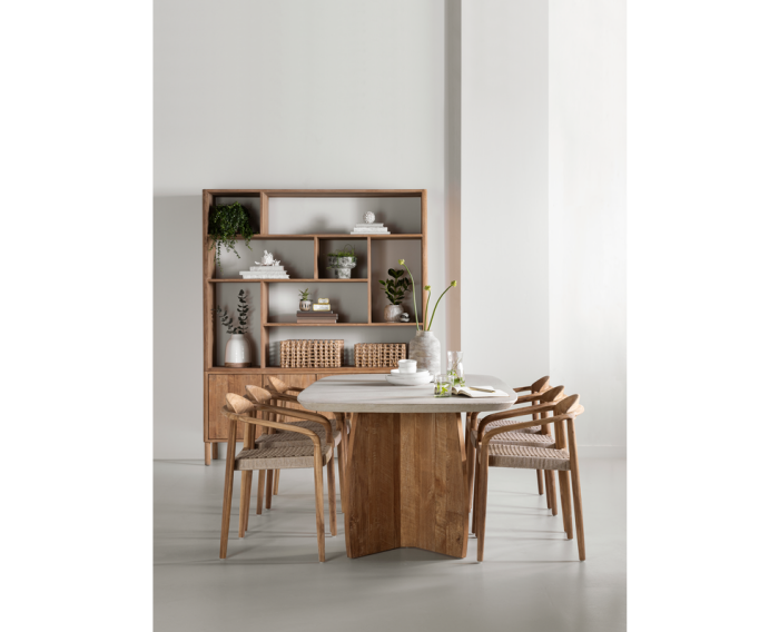 DTP Home Nova eettafel Deens ovaal Travertin 220x110 cm - Beige