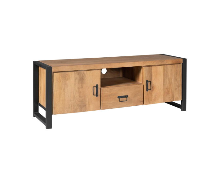 Tv-meubel Britt 150 cm mango metaal - Naturel | Meubelplaats