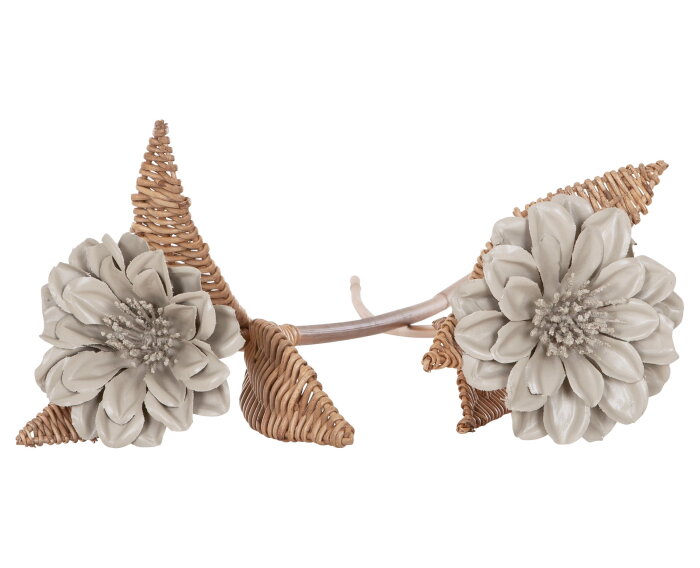 Rattan flower Light Grey - ORDER by 4 pcs,65x&Oslash;15 cm