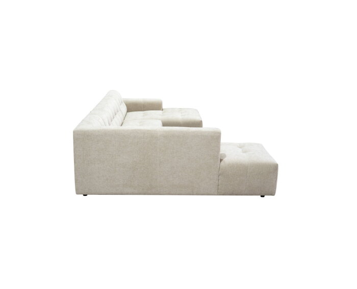 MySofa Ruby U-bank Beige Ottomane L + 2,5 + Lounge R