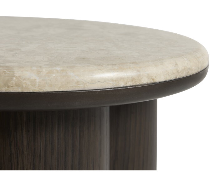 Bijzettafel Piazze rond &Oslash;45 cm marmer - Beige