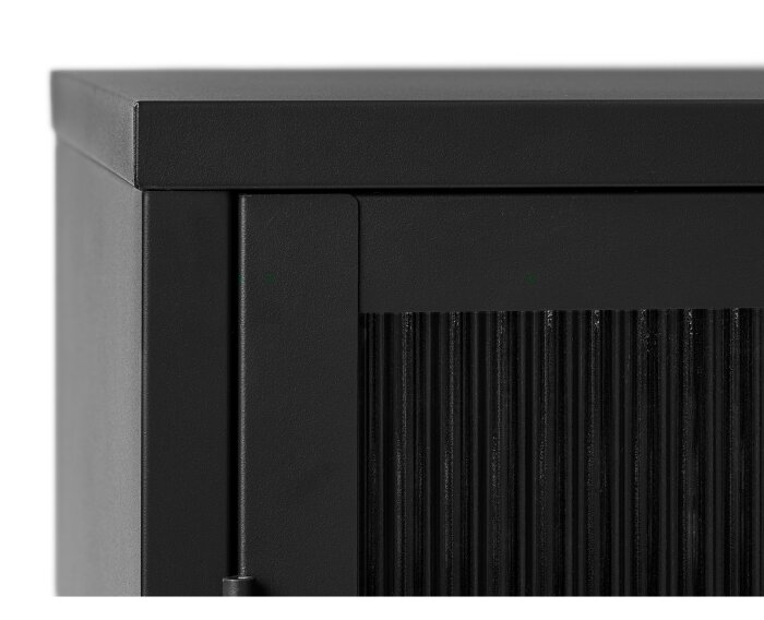 Dressoir Bronco metaal glas 132 cm - zwart