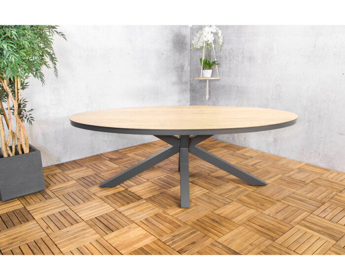 Brescia oval HPL  dining table 220x