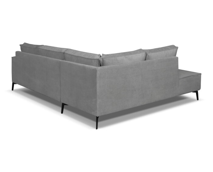 Hoekbank Valenzo Grijs - Memphis 6 &ndash; Ottomane links &ndash; 265x210 cm