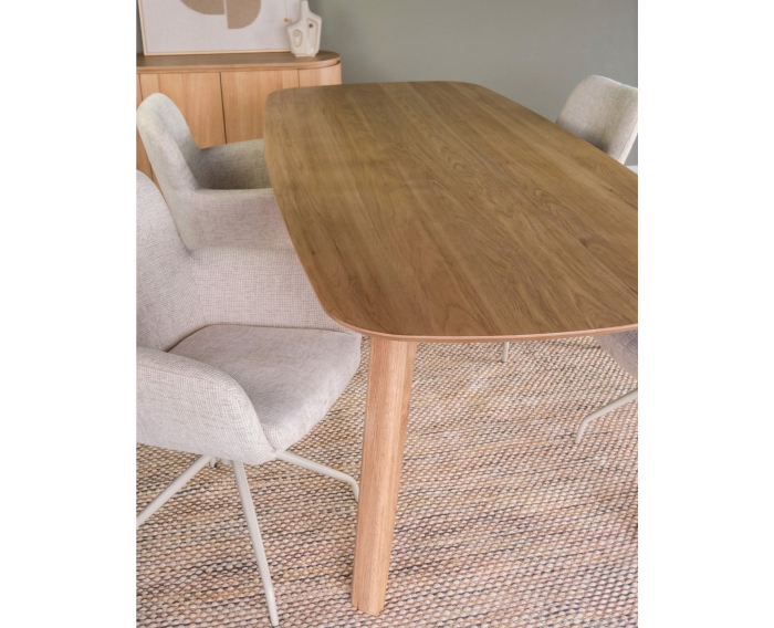 Eettafel Jay Deens ovaal eiken 200x100x77 cm - Naturel
