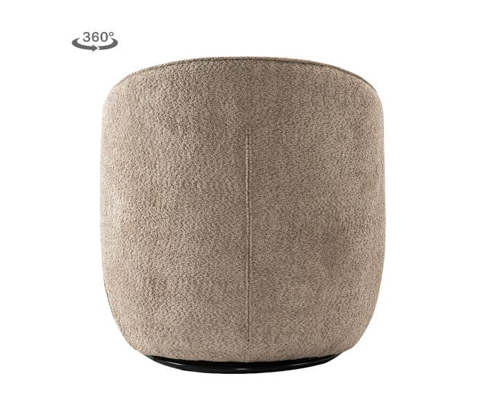 Belvi Fauteuil - fabric AJ3019-11 Beige (draaibaar)
