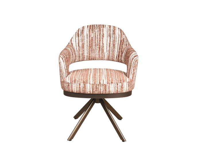 Eetkamerstoel Firenze poot Venus 360 anodic brown - be stylish mocca mousse 234