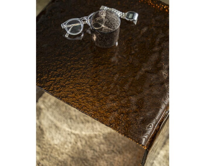 Side table Ripple 50x45cm - bruin | BY-BOO