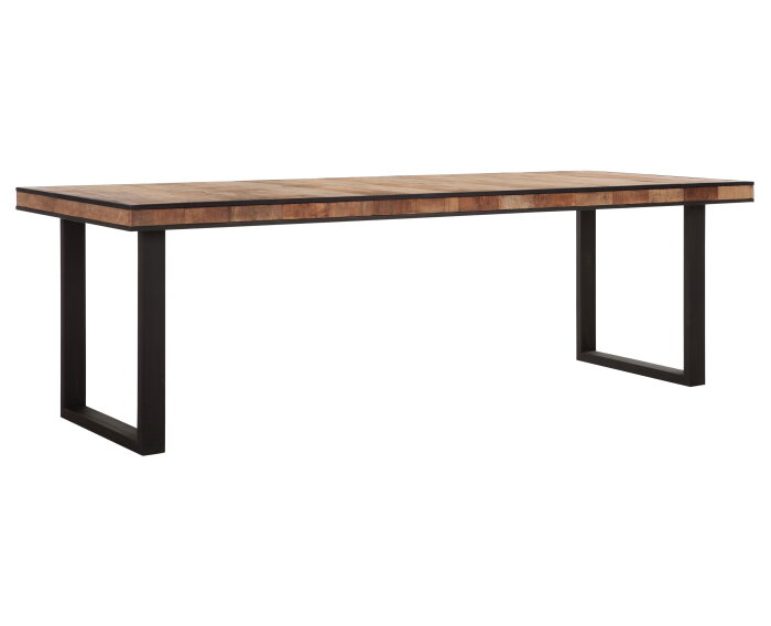 Dining table Cosmo rectangular,78x225x100 cm, recycled teakwood