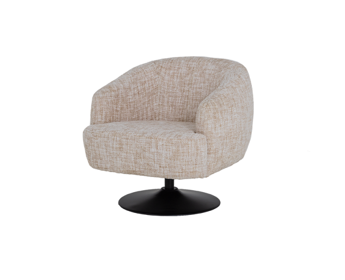 Barga Fauteuil - fabric TED 24 off white (draaibaar)