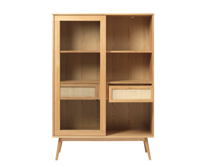 Vitrinekast Barrali eiken 160 cm - Naturel