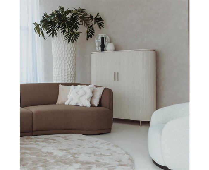 Opbergkast Corbetta halfhoog 145x45x135 cm - Wit