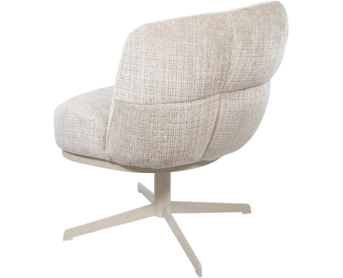 Eetkamerstoel Lopez - beige draaipoot 360 - Cremona - Taupe 04 - Star Collection