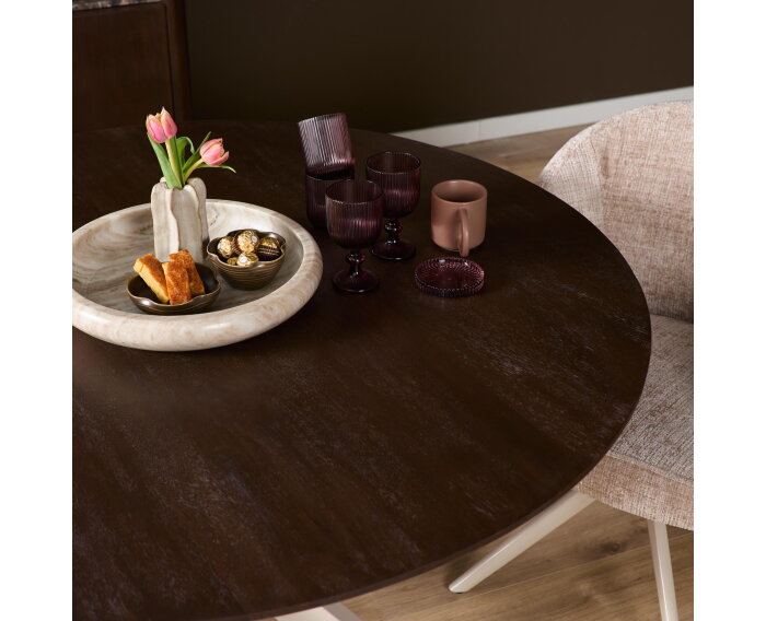 Eettafel Madison Brown | 110 cm | Poot Sand