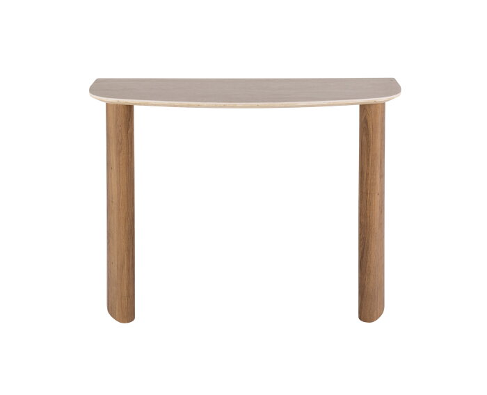 Kaptafel curvo Romano travertin keramiek - 100x35x76 cm - Japandi