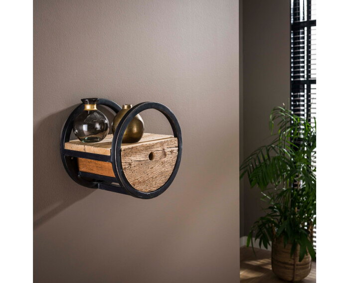 Wandschap Met Lade 30 cm - Robuust hardhout
