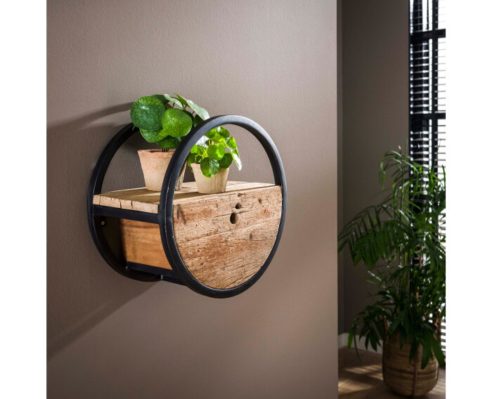 Wandschap Met Lade 40 cm - Robuust hardhout